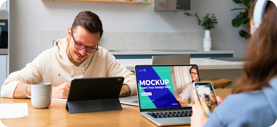 Responsive design across laptop, tablet, and smartphone