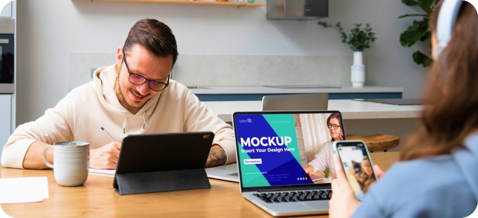Responsive design across laptop, tablet, and smartphone