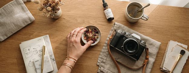 UGC content creator workspace